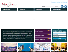 Tablet Screenshot of maxxam.ca